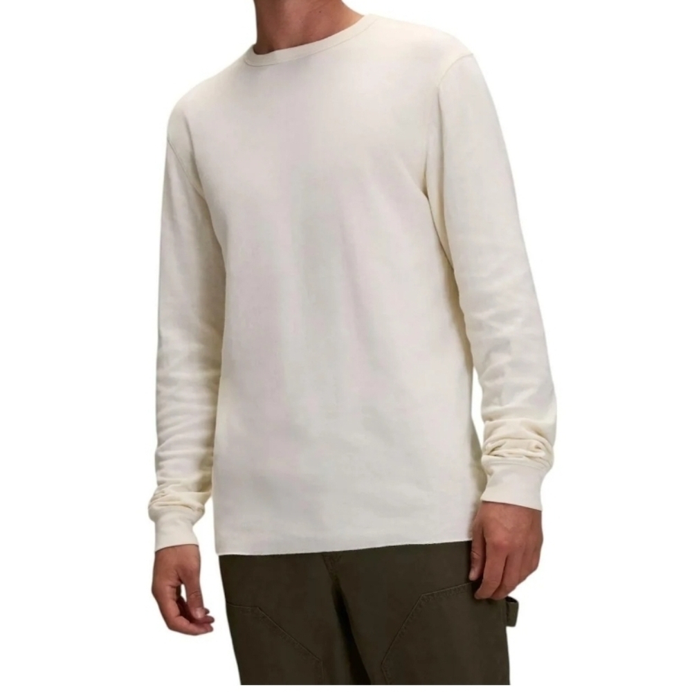 New! Alpine Design Men's Peak LS Duofold Crew Shirt - XL - Off White